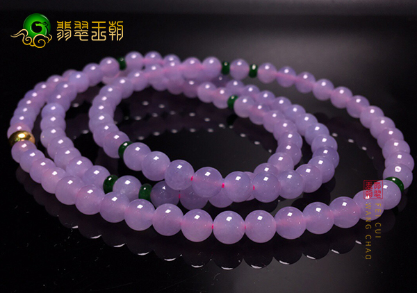糯冰种紫罗兰翡翠手串不同数量珠子所代表的寓意